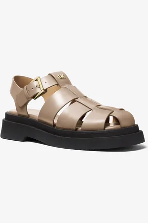 Michael Kors MK Indy Fisherman Leather Sandal - - Michael Kors