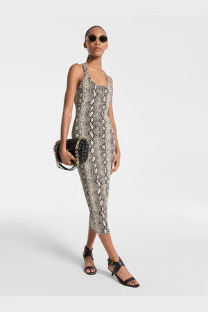 Michael Kors MK Snake Print Stretch Jersey Racerback Dress - - Michael Kors