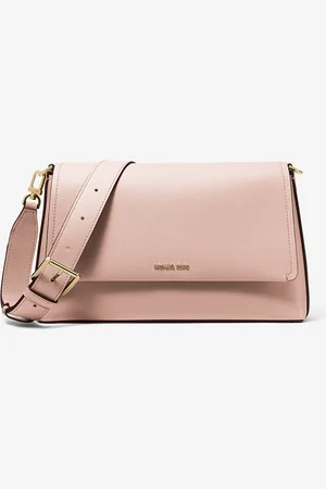 Michael Kors MK Nessa Large Leather Crossbody Bag - - Michael Kors