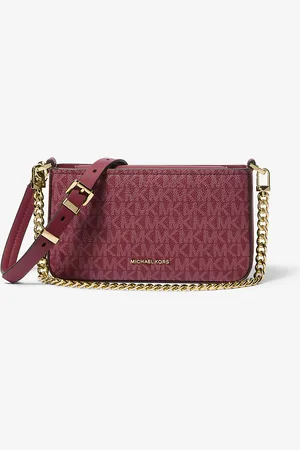 Michael Kors MK Bryant Small Signature Logo Convertible Pochette - - Michael Kors
