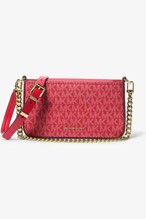 Michael Kors MK Bryant Small Signature Logo Convertible Pochette - - Michael Kors