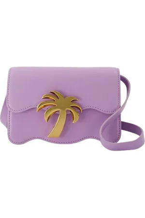 Palm Angels Lilac and Gold Leather Cross Body Bag