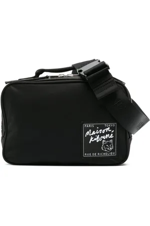 Maison Kitsuné Cross Body Bags, male, , ONE SIZE, Fox Logo Patch Bum Bag