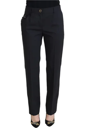 Dolce & Gabbana Chinos, female, , XS, Logo Wool Blend Trousers