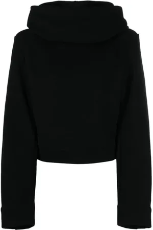 Saint Laurent Hooded Sweatshirt with Padded Shoulders