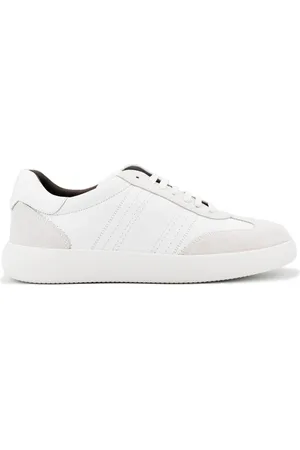 BRIONI Leather Trainers with Suede Detailing