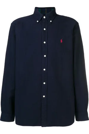 Ralph Lauren Casual Shirts, male, , S, Navy Oxford Sport Shirt