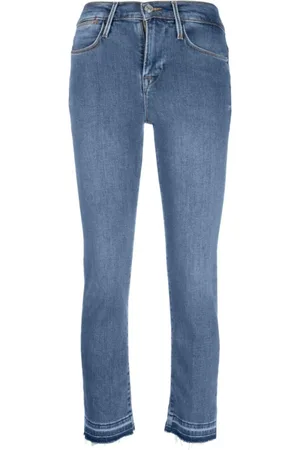 Frame Skinny Jeans, female, , W25, Le High Straight Released Hem Fray