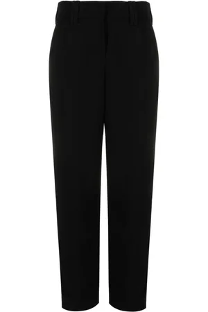 Balmain Straight Trousers, female, , XL, Sophisticated Noir Wool Trousers
