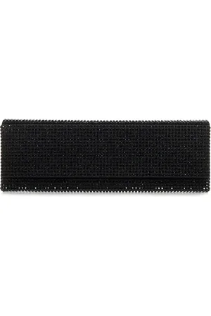 Amina Muaddi Shoulder Bags, female, , ONE SIZE, Crystal Embellished Foldover Bag