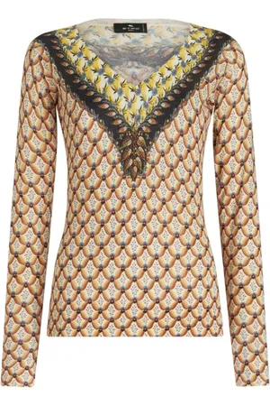 Etro Long Sleeve Tops, female, , S, Maglia Scollo V
