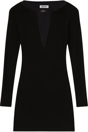 AMBUSH Short Dresses, female, , M, Deep V-Neck Mini Dress