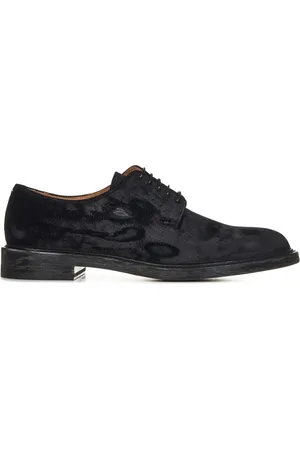 Maison Margiela Business Shoes, male, , 8 UK, Velvet Oxford Lace-Up Shoes Ss23