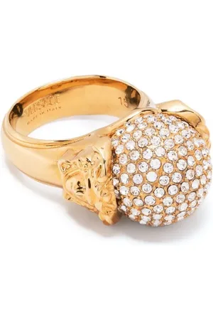 VERSACE Fashion Metal Ring With Strass