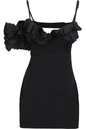 Jacquemus Party Dresses, female, , S, Ruffled Dress - Luxurious Blend