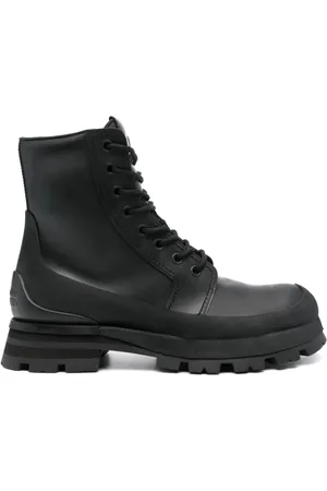 Alexander McQueen Lace-up Boots, male, , 5 UK, Lace-up Boots with Flared Rubber Sole