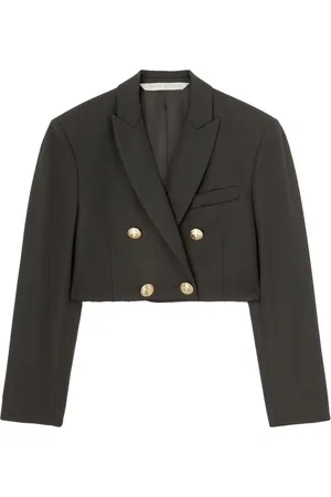 Palm Angels Blazers, female, , 2XS, Stylish Cropped Double-Breasted Blazer