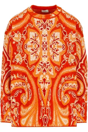 Etro Round-neck Knitwear, female, , S, Cozy Intarsia Jumper