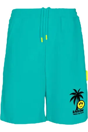 BARROW Upgrade Your Casual Wardrobe with 923 Verde Smeraldo/Smaragdgrønne Sweatshorts