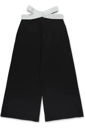 Fendi Crossover-Strap Wide Leg Trousers
