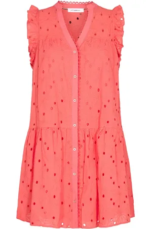Co`Couture Sleeveless Tops, female, , L, Anglaise SS Dress with Flounce Details