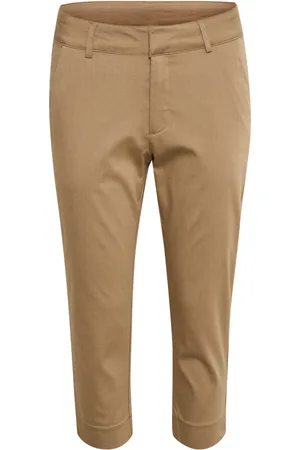 Kaffe Cropped Trousers, female, , 2XL, Smart Capri Trousers with Side Pockets
