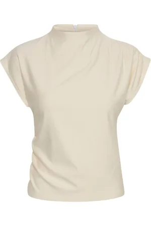 Gestuz Elegant Draped Top with High Neck