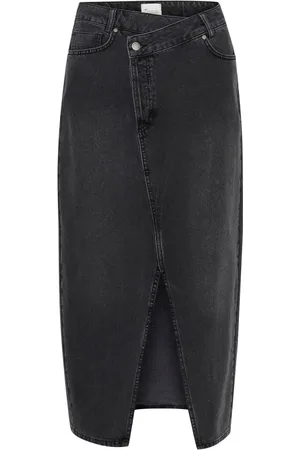 My Essential Wardrobe Denim Skirts, female, , XL, Cool Denim Asymmetric Skirt
