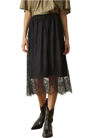 In Front Midi Skirts, female, , XL, Paula Skirt in Beautiful Lace