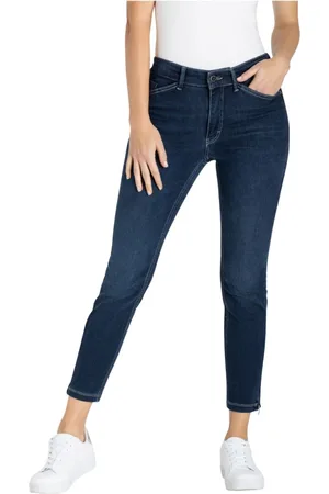 Mac Skinny Jeans, female, , M, Dark Denim Skinny Jeans with Zipper Detail
