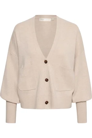 INWEAR Cardigans, female, , S/M, Feminine Knit Cardigan with V-Cut and Buttons
