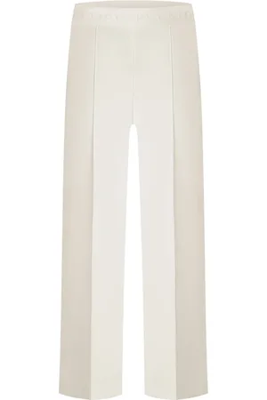 Cambio Straight Trousers, female, , 2XL, Elegant Trousers with Wide Waistband and Cropped Length