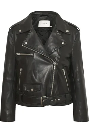Gestuz Leather Jackets, female, , XS, Stylish Leather Jacket with Cool Details