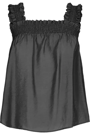 Co`Couture Ruffled Smock Strap Top