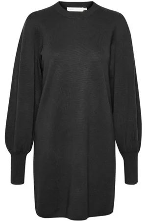 INWEAR Knitted Dress with Puff Sleeves
