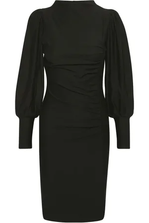 Gestuz Short Dresses, female, , S, Feminine Dress with Puff Sleeves and High Neck