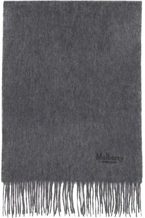 MULBERRY Cashmere Scarf, Grey Melange