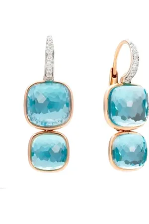 Pomellato Earrings, female, , ONE SIZE, Rose Gold Topaz and Diamond Earrings