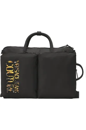 VERSACE Laptop Bags & Cases, male, , ONE SIZE, Men`s Contrast Logo Backpack