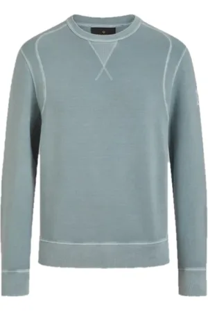 Belstaff Sweatshirts, male, , M, Gibe Lightweight Fleece Sweatshirt in Steel
