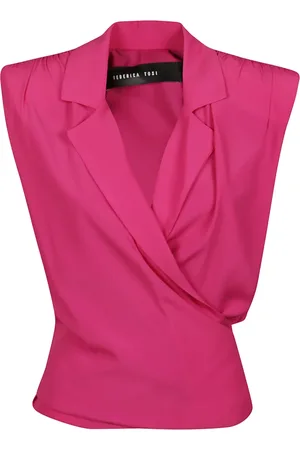 FEDERICA TOSI Sleeveless Tops, female, , S, Shoulder PAD Tank TOP