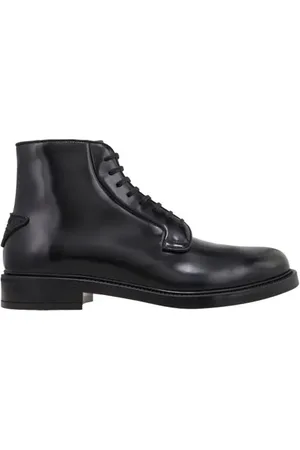 Prada Leather Lace-Up Boots for Men