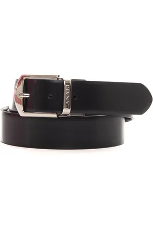 CANALI Belts, male, , 90 CM, Reversible Leather Belt with Silver Buckle