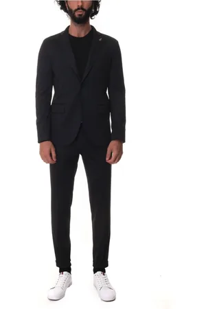 PAOLONI Single Breasted Suits, male, , XL, Stretch Fabric Suit with Tile Micro Print