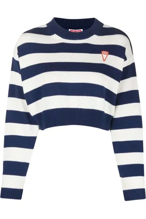 Kenzo Navy/White Striped Crop Shirt