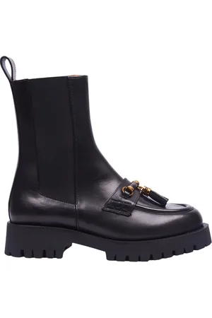Bervicato Leather Chain Ankle Boot