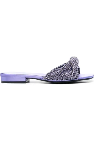 Sergio Rossi Crystal Slide Sandals