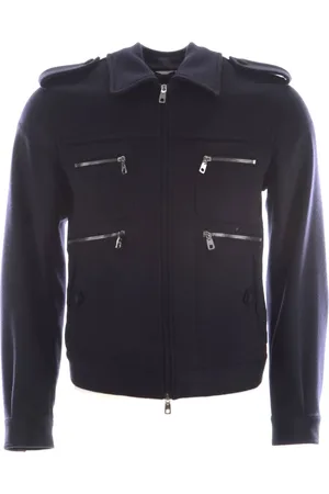 Dolce & Gabbana Luxurious Men`s Leather Jacket with Zippers