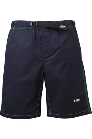 Msgm Logo Print Sports Shorts