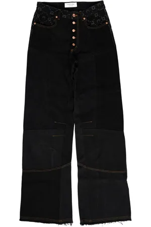 Marine Serre Flare Denim Trousers